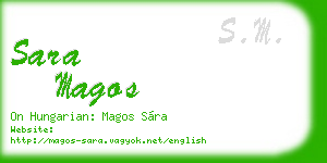 sara magos business card
