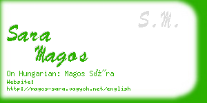 sara magos business card